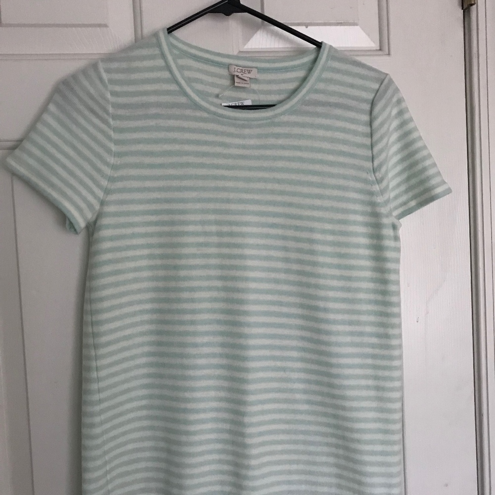 J Crew Cotton/Wool Striped Crew Neck - NWT